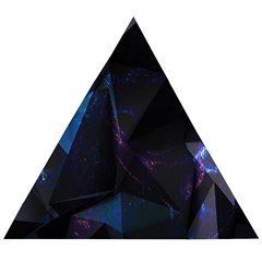 Abstract, Black, Purple, Wooden Puzzle Triangle by nateshop