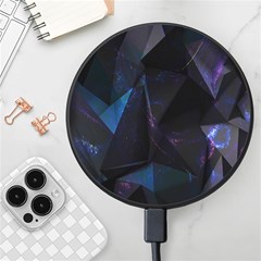 Abstract, Black, Purple, Wireless Fast Charger(black) by nateshop