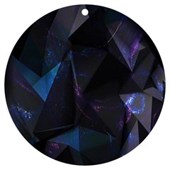 Abstract, Black, Purple, Uv Print Acrylic Ornament Round by nateshop