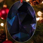 Abstract, Black, Purple, UV Print Acrylic Ornament Oval Front