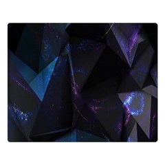 Abstract, Black, Purple, Premium Plush Fleece Blanket (large) by nateshop