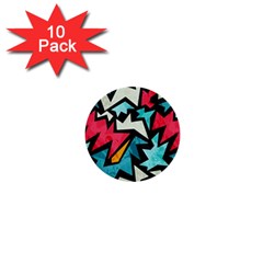 Abstract, Colorful, Colors 1  Mini Buttons (10 Pack)  by nateshop