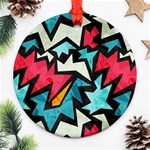 Abstract, Colorful, Colors Round Ornament (Two Sides) Front