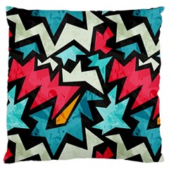 Abstract, Colorful, Colors Large Premium Plush Fleece Cushion Case (two Sides) by nateshop