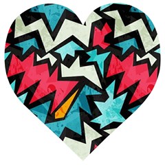 Abstract, Colorful, Colors Wooden Puzzle Heart by nateshop