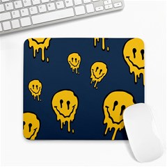 Aesthetic, Blue, Mr, Patterns, Yellow, Tumblr, Hello, Dark Large Mousepad by nateshop