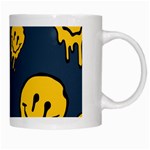 Aesthetic, Blue, Mr, Patterns, Yellow, Tumblr, Hello, Dark White Mug Right