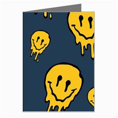 Aesthetic, Blue, Mr, Patterns, Yellow, Tumblr, Hello, Dark Greeting Card by nateshop