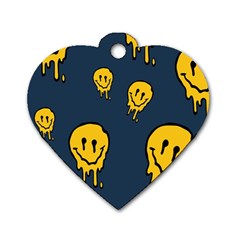 Aesthetic, Blue, Mr, Patterns, Yellow, Tumblr, Hello, Dark Dog Tag Heart (one Side) by nateshop