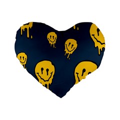 Aesthetic, Blue, Mr, Patterns, Yellow, Tumblr, Hello, Dark Standard 16  Premium Heart Shape Cushions