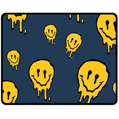 Aesthetic, Blue, Mr, Patterns, Yellow, Tumblr, Hello, Dark Two Sides Fleece Blanket (medium) by nateshop