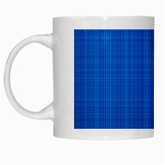 Blue Abstract, Background Pattern, Texture White Mug by nateshop