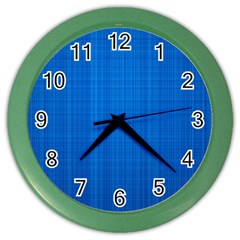 Blue Abstract, Background Pattern, Texture Color Wall Clock by nateshop