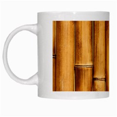 Brown Bamboo Texture  White Mug