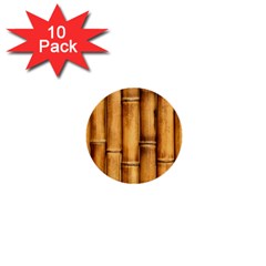 Brown Bamboo Texture  1  Mini Buttons (10 pack) 