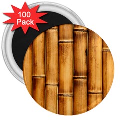 Brown Bamboo Texture  3  Magnets (100 Pack) by nateshop