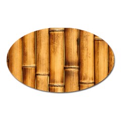 Brown Bamboo Texture  Oval Magnet