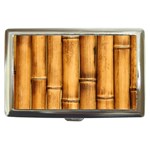 Brown Bamboo Texture  Cigarette Money Case Front