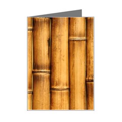 Brown Bamboo Texture  Mini Greeting Card