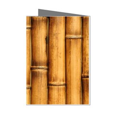 Brown Bamboo Texture  Mini Greeting Cards (pkg Of 8) by nateshop