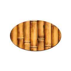 Brown Bamboo Texture  Sticker (oval) by nateshop