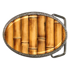 Brown Bamboo Texture  Belt Buckles