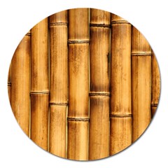 Brown Bamboo Texture  Magnet 5  (round) by nateshop