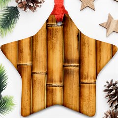 Brown Bamboo Texture  Star Ornament (two Sides) by nateshop