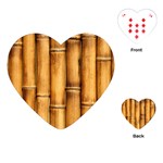 Brown Bamboo Texture  Playing Cards Single Design (Heart) Front