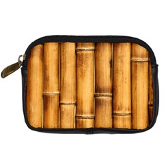 Brown Bamboo Texture  Digital Camera Leather Case