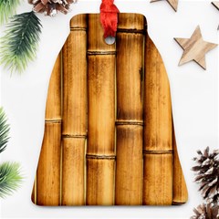 Brown Bamboo Texture  Ornament (bell) by nateshop