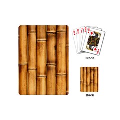 Brown Bamboo Texture  Playing Cards Single Design (mini) by nateshop