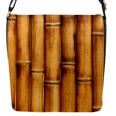 Brown Bamboo Texture  Flap Closure Messenger Bag (S)