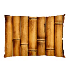 Brown Bamboo Texture  Pillow Case (two Sides)