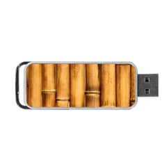 Brown Bamboo Texture  Portable Usb Flash (one Side) by nateshop