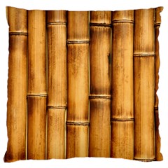 Brown Bamboo Texture  Standard Premium Plush Fleece Cushion Case (One Side)