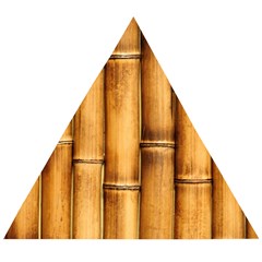 Brown Bamboo Texture  Wooden Puzzle Triangle by nateshop