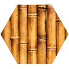 Brown Bamboo Texture  Wooden Puzzle Hexagon by nateshop