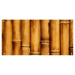 Brown Bamboo Texture  Banner And Sign 8  X 4  by nateshop