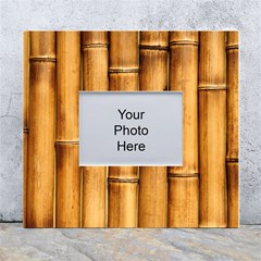 Brown Bamboo Texture  White Wall Photo Frame 5  X 7  by nateshop