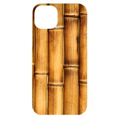 Brown Bamboo Texture  Iphone 14 Plus Black Uv Print Case