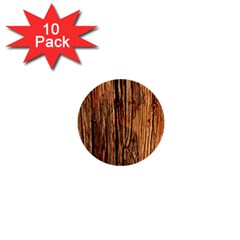 Brown Wooden Texture 1  Mini Buttons (10 Pack)  by nateshop