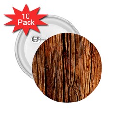 Brown Wooden Texture 2 25  Buttons (10 Pack)  by nateshop