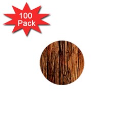 Brown Wooden Texture 1  Mini Buttons (100 Pack)  by nateshop