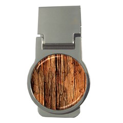 Brown Wooden Texture Money Clips (round)  by nateshop