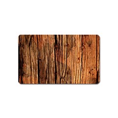 Brown Wooden Texture Magnet (name Card) by nateshop