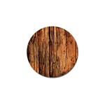 Brown Wooden Texture Golf Ball Marker Front