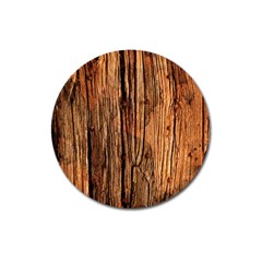 Brown Wooden Texture Magnet 3  (round) by nateshop