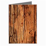 Brown Wooden Texture Greeting Card Left