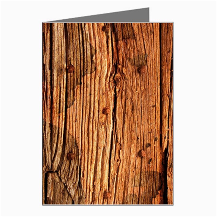 Brown Wooden Texture Greeting Card